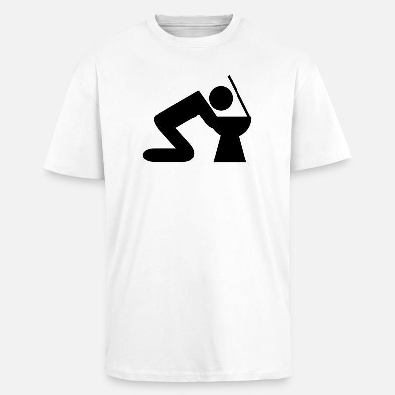 übergeben - Oversized Heavyweight Unisex T-Shirt - Weiß