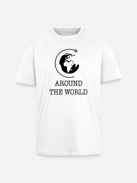 Weltreise - Oversized Heavyweight Unisex T-Shirt - Weiß