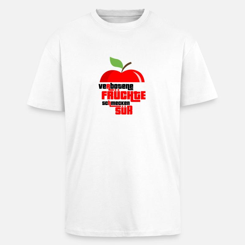 Obst Früchte Geschenkidee Früchte Funsprüche Obst - Oversized Heavyweight Unisex T-Shirt - Weiß