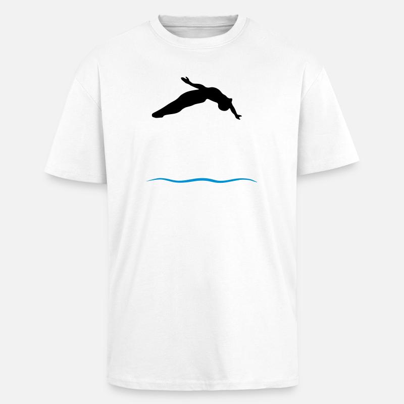 Turmspringer - Oversized Heavyweight Unisex T-Shirt - Weiß
