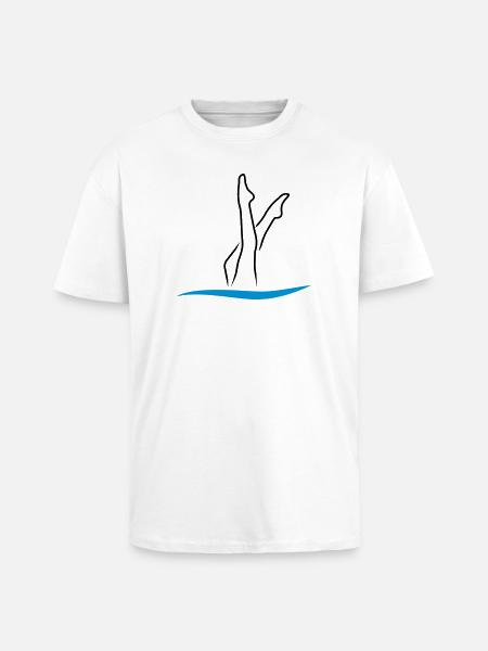 Synchronschwimmen - Oversized Heavyweight Unisex T-Shirt - Weiß