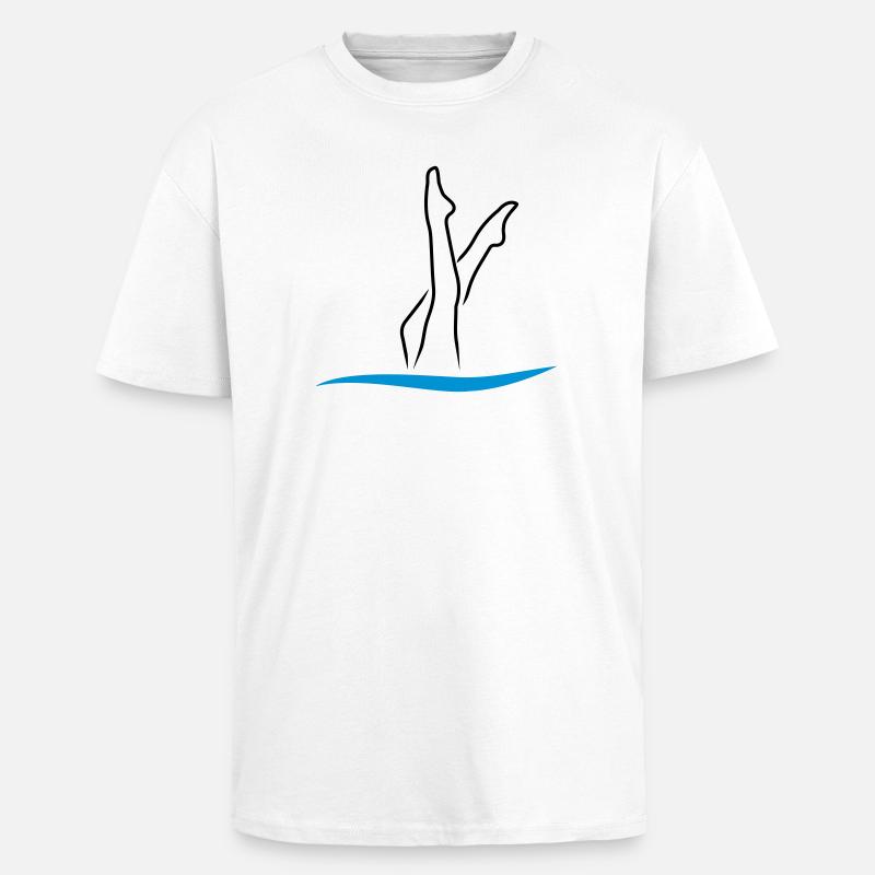 Synchronschwimmen - Oversized Heavyweight Unisex T-Shirt - Weiß