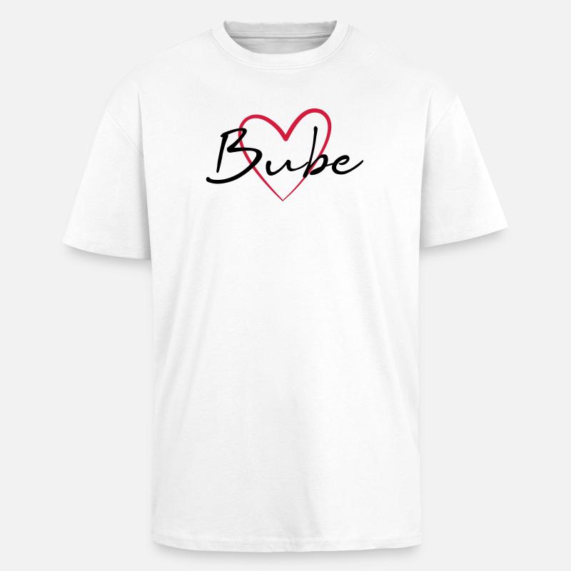 Herz Bube Geschenkidee - Oversized Heavyweight Unisex T-Shirt - Weiß