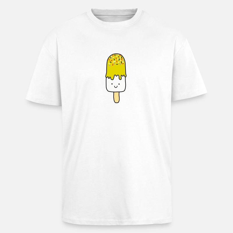 Eiscreme Eis Essen - Oversized Heavyweight Unisex T-Shirt - Weiß