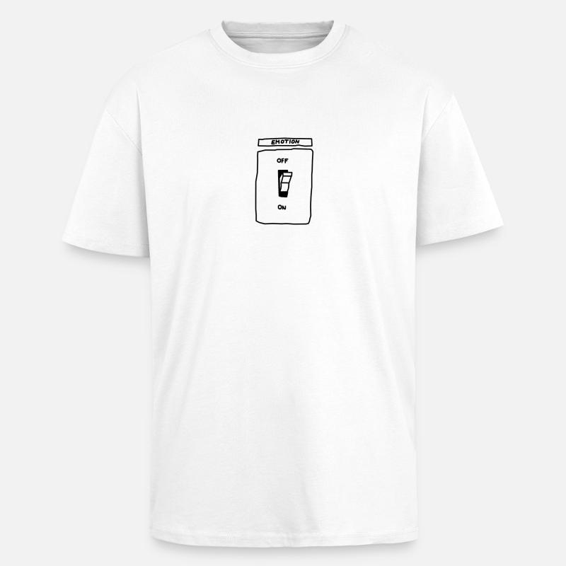 Light switch Emotion On Off - Unisex Oversized Heavyweight T-shirt - white