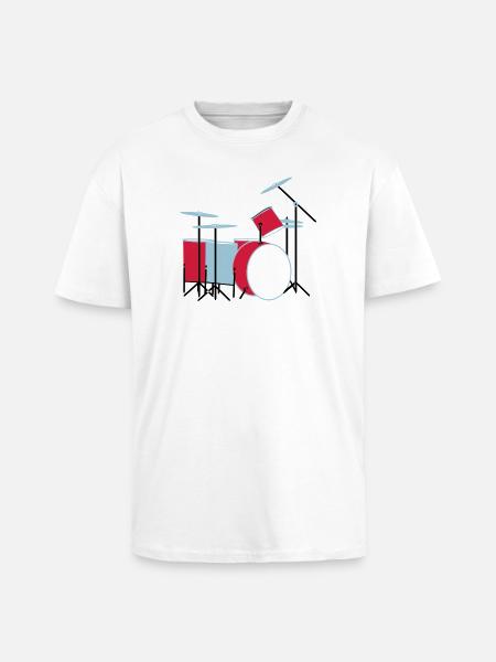 coloured_drums - Oversized Heavyweight Unisex T-Shirt - Weiß