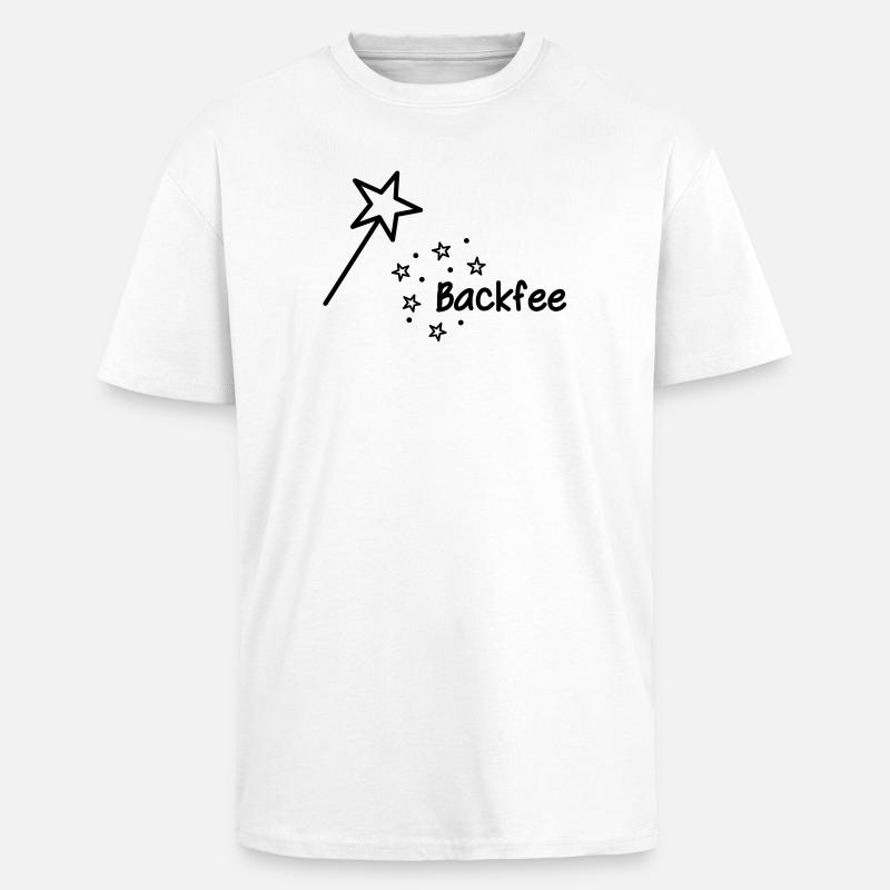 Backfee - T-shirt unisexe oversize épais - blanc