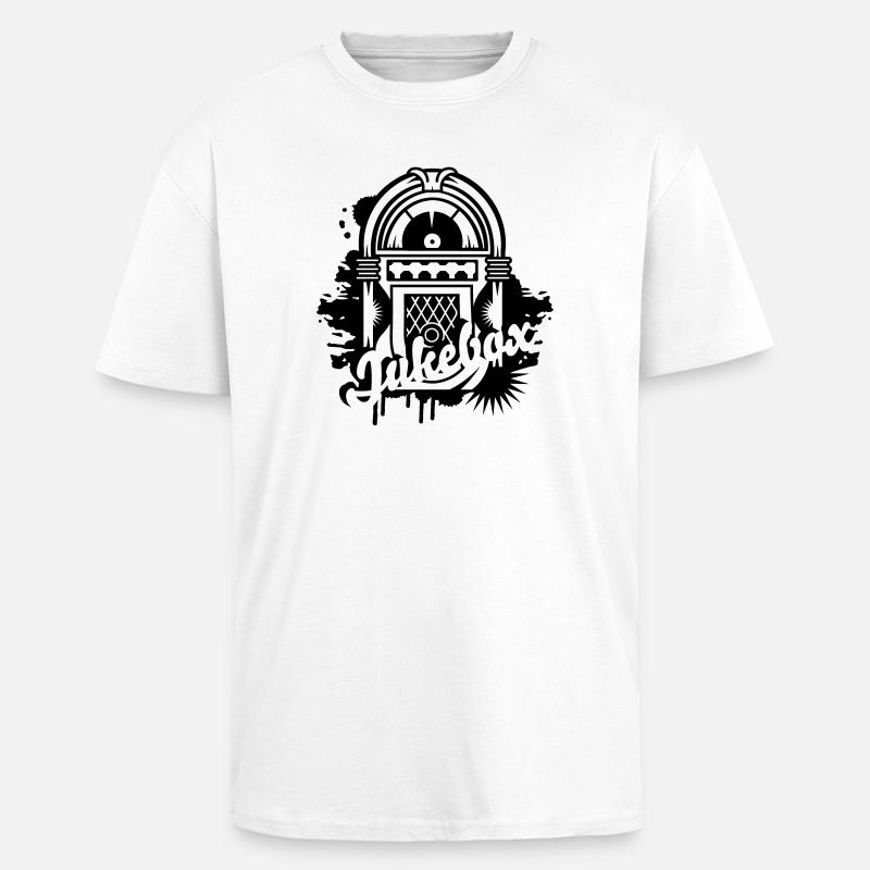 A jukebox graffiti - Unisex Oversized Heavyweight T-shirt - white