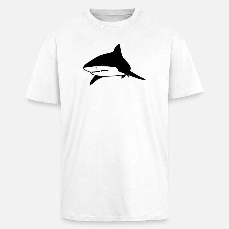 Hai-Tier - Oversized Heavyweight Unisex T-Shirt - Weiß