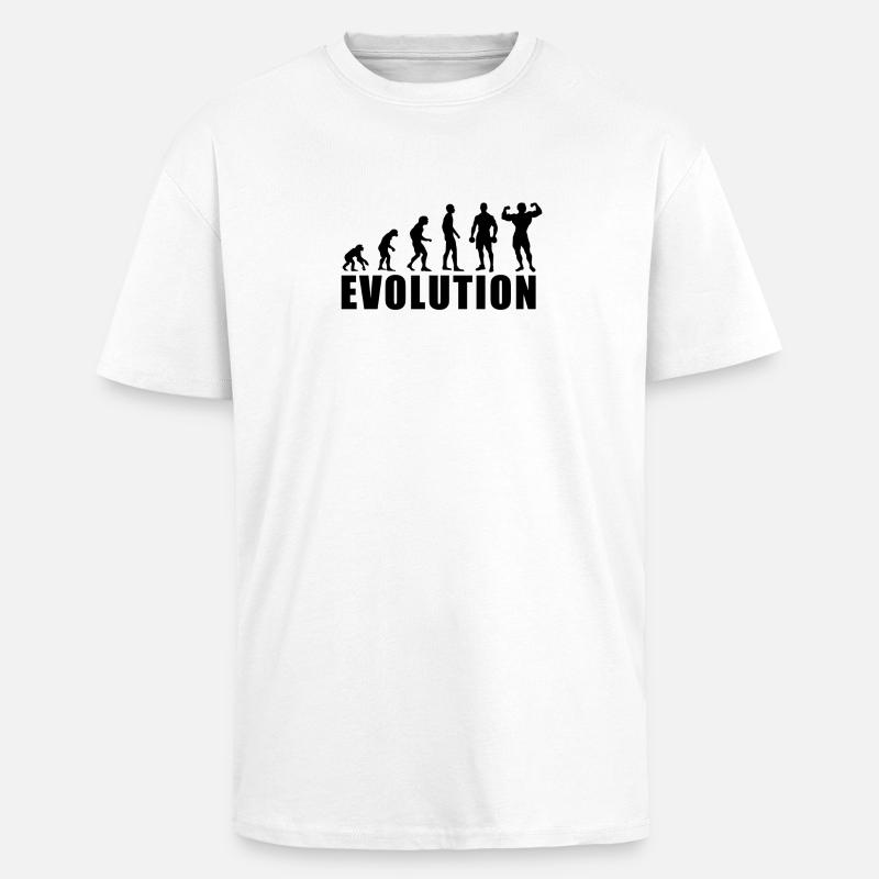 EVOLUTION BODY BUILDING Geschenk - Oversized Heavyweight Unisex T-Shirt - Weiß