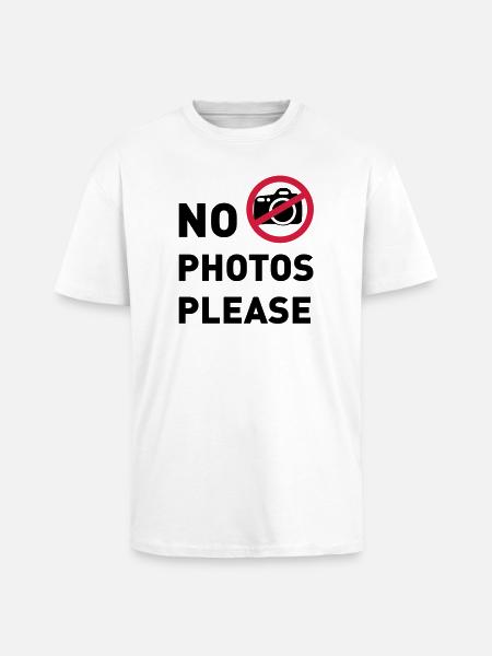 vip no photos - Unisex Oversized Heavyweight T-shirt - white