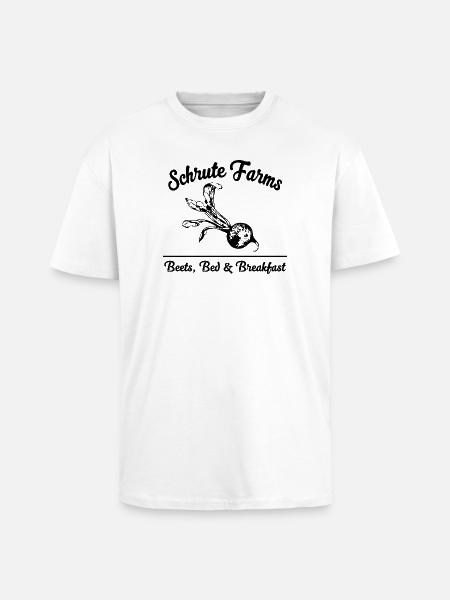 Conception de feuille d’aquarelle botanique - T-shirt unisexe oversize épais - blanc