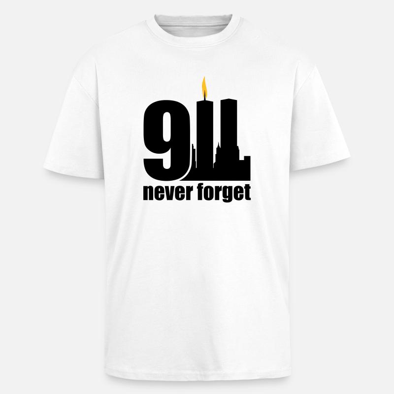 never forget 9/11 - Oversized Heavyweight Unisex T-Shirt - Weiß