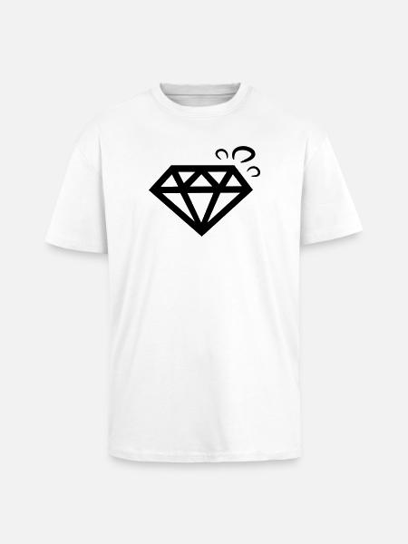 diamond - Unisex Oversized Heavyweight T-shirt - white