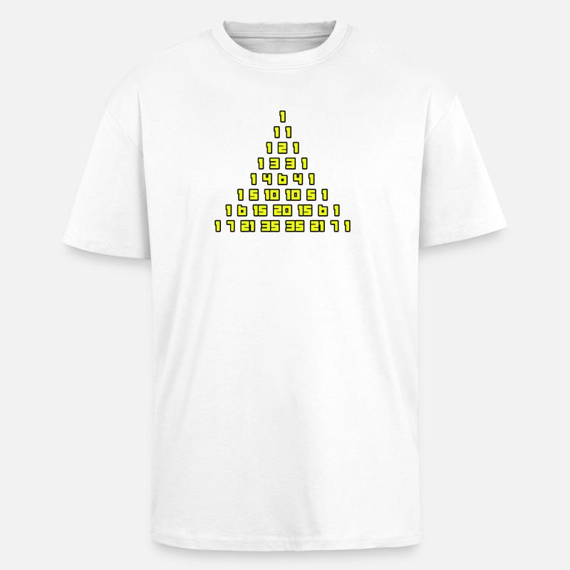 Le triangle de Pascal - T-shirt unisexe oversize épais - blanc