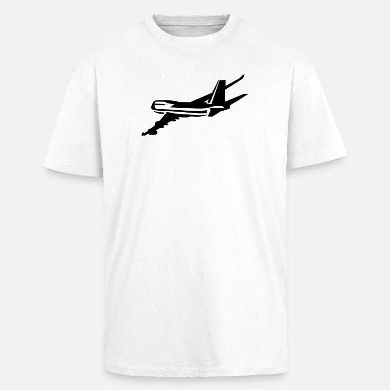 Passagierflugzeug - Oversized Heavyweight Unisex T-Shirt - Weiß