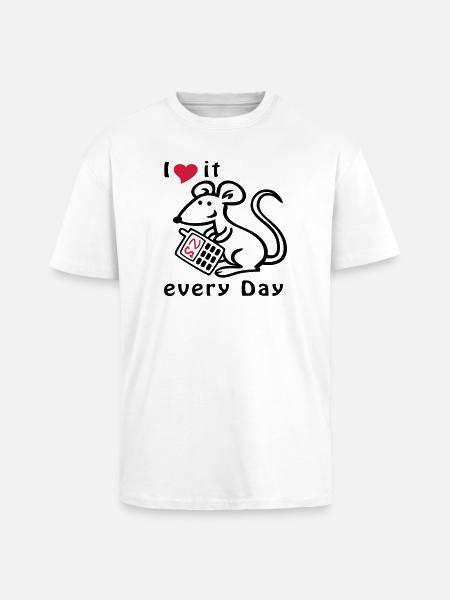 Mobile Phone, Mouse, Chat - Unisex Oversized Heavyweight T-shirt - white