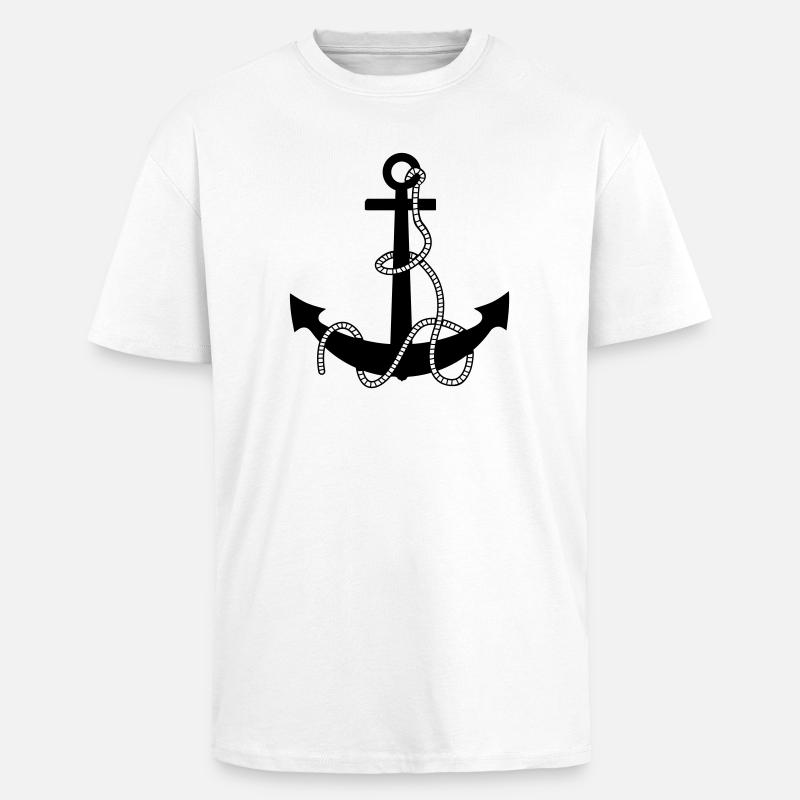 anchor - Oversized Heavyweight Unisex T-Shirt - Weiß