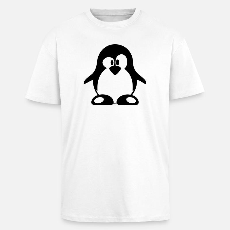 pinguin - Oversized Heavyweight Unisex T-Shirt - Weiß