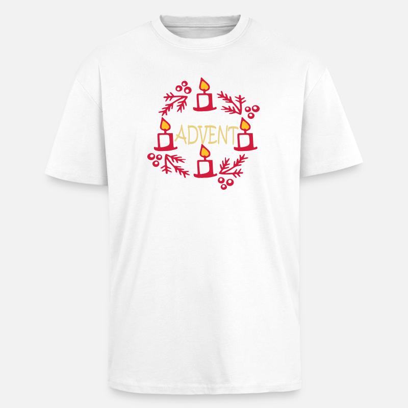 Advent - Unisex Oversized Heavyweight T-shirt - white