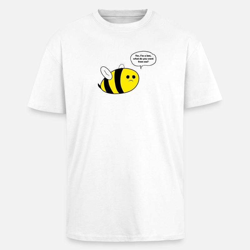 Thick bee bee gift - Unisex Oversized Heavyweight T-shirt - white