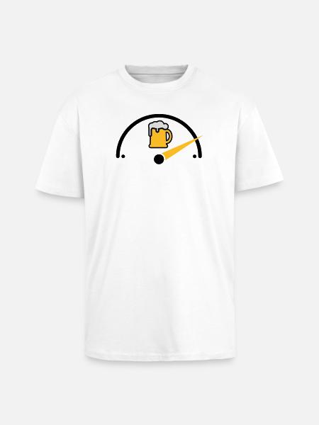 Bier full - Unisex Oversized Heavyweight T-shirt - white