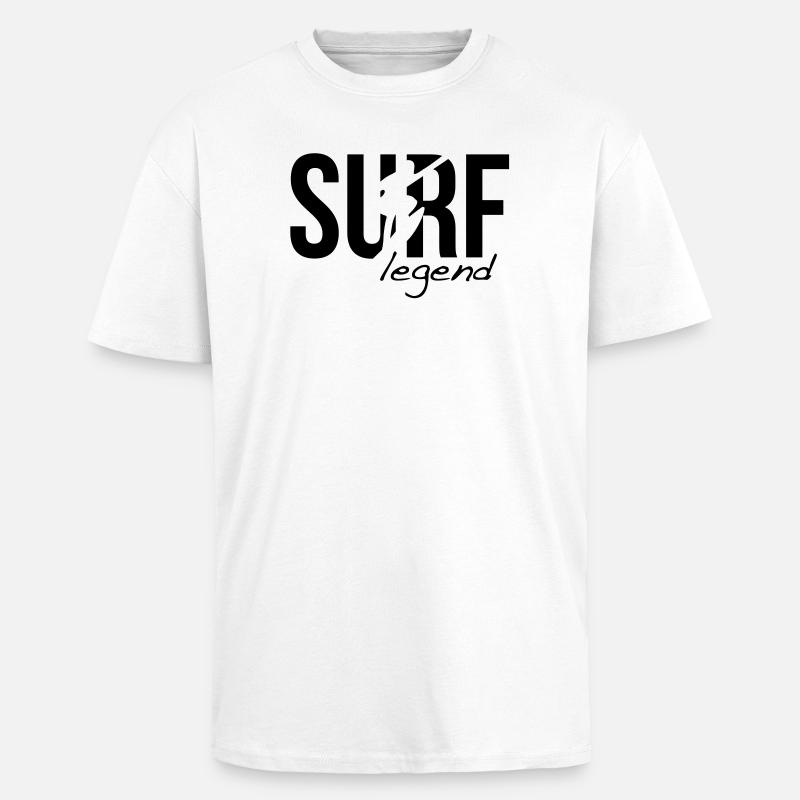 surffaus surffailla surf - Paksu unisex oversize t-paita - valkoinen