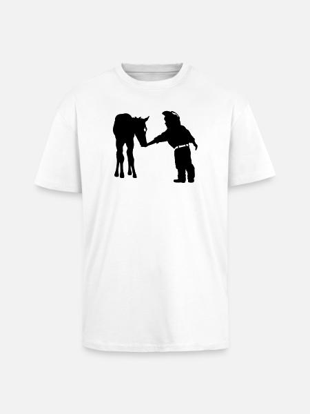 Cowboy - T-shirt unisexe oversize épais - blanc