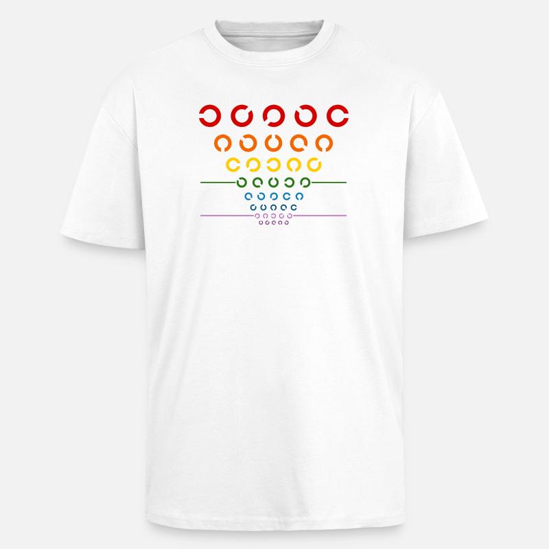 Rainbow Visual Test - Unisex Oversized Heavyweight T-shirt - white