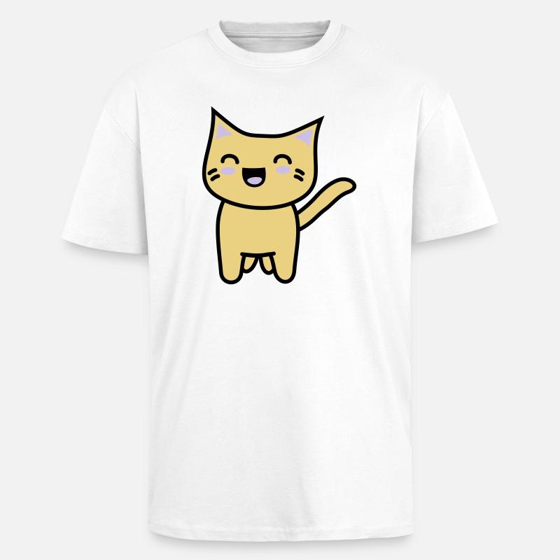 Kawaii Kitteh would be - Unisex Oversized Heavyweight T-shirt - white