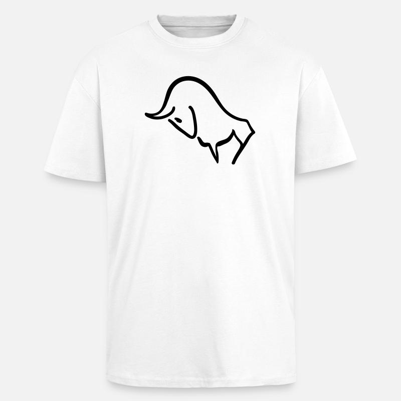 stier - T-shirt unisexe oversize épais - blanc