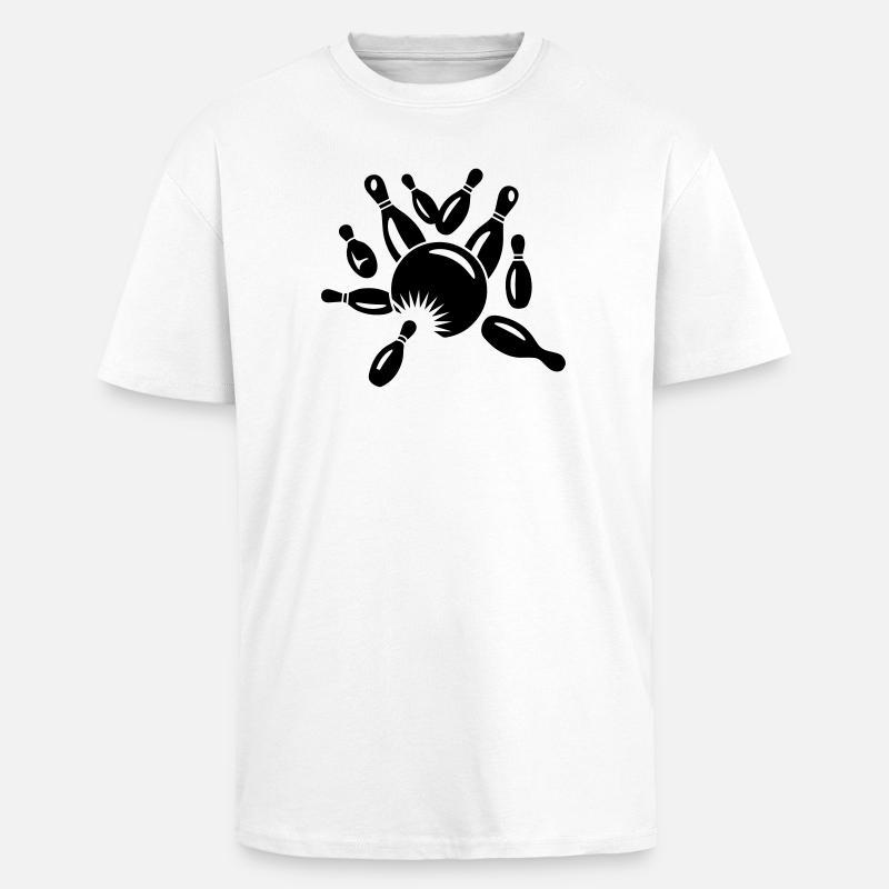 Cone et boule - T-shirt unisexe oversize épais - blanc