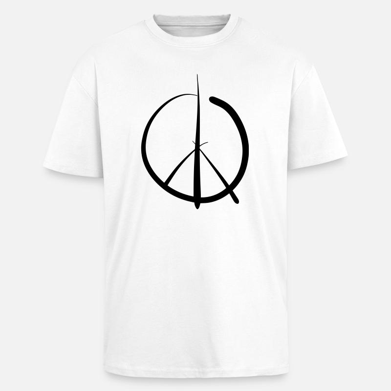 Peace - Oversized Heavyweight Unisex T-Shirt - Weiß