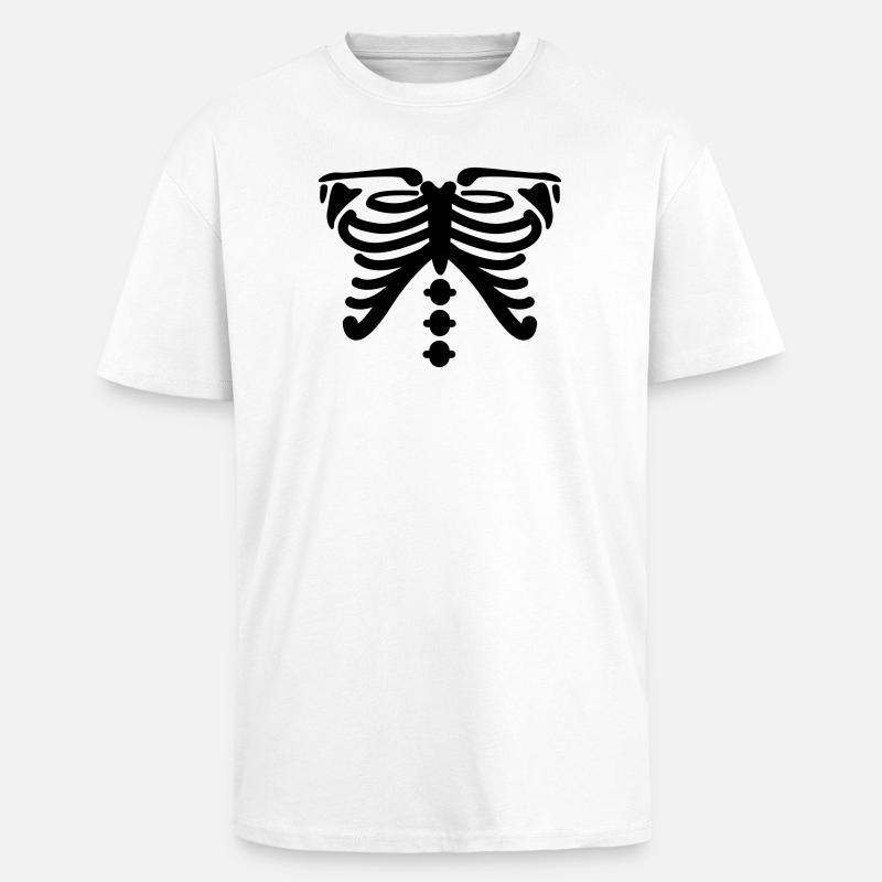 skeleton - Unisex Oversized Heavyweight T-shirt - white