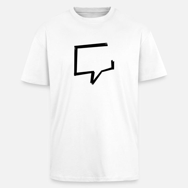 Bulle de dialogue - bande - T-shirt unisexe oversize épais - blanc