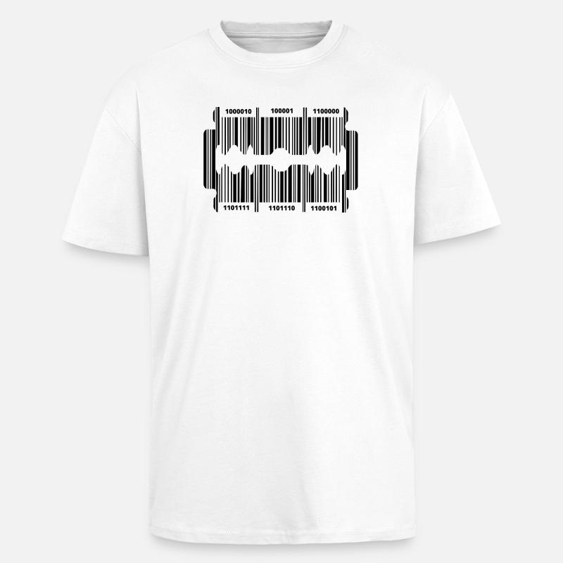 Rasierklinge mit geheim Code - Oversized Heavyweight Unisex T-Shirt - Weiß