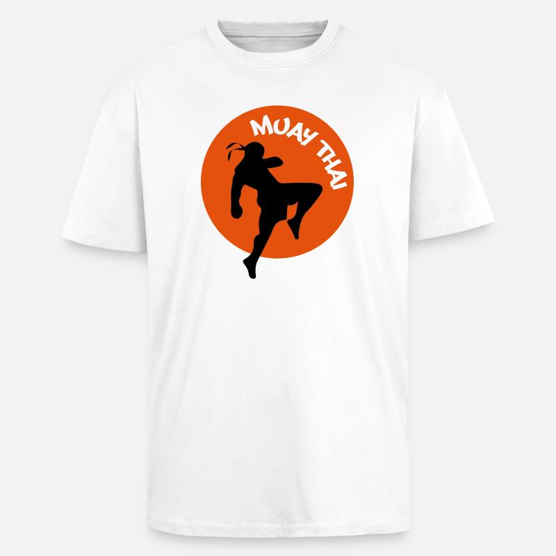 muay5 - Oversized Heavyweight Unisex T-Shirt - Weiß