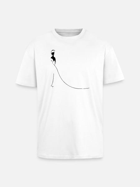 Hochzeit, Braut - Oversized Heavyweight Unisex T-Shirt - Weiß