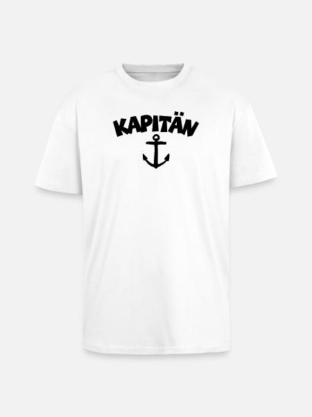 Capitaine ancre (FR) - T-shirt unisexe oversize épais - blanc