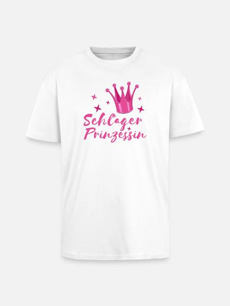 Schlager Princess Schlagerfan Krone folk music - Unisex Oversized Heavyweight T-shirt - white