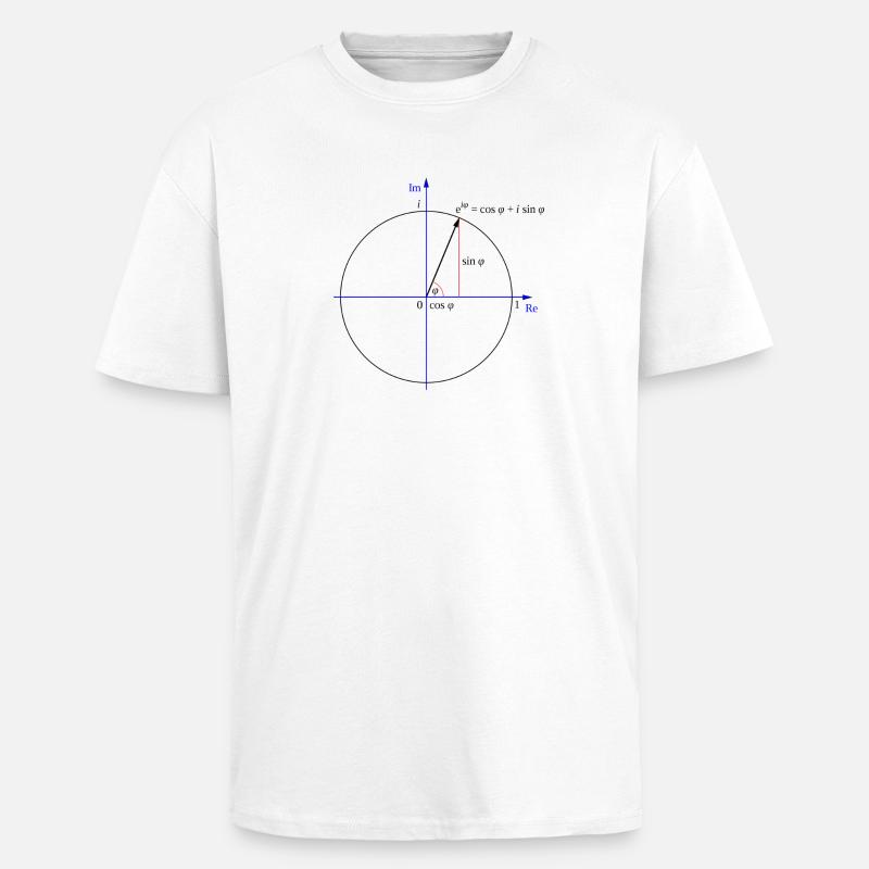 Formule d'Euler - T-shirt unisexe oversize épais - blanc