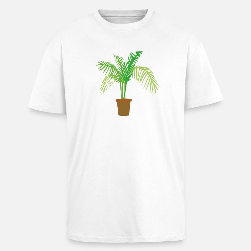 palm tree - Oversized Heavyweight Unisex T-Shirt - Weiß