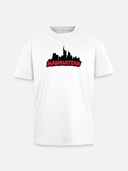 Mainhattan - Unisex Oversized Heavyweight T-shirt - white