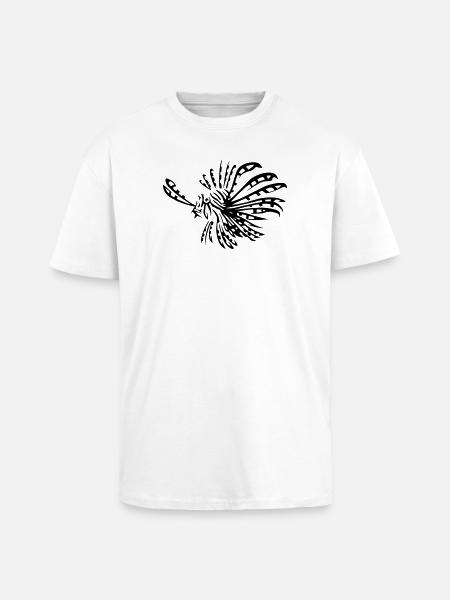 Poisson-lion rascasse volante - T-shirt unisexe oversize épais - blanc