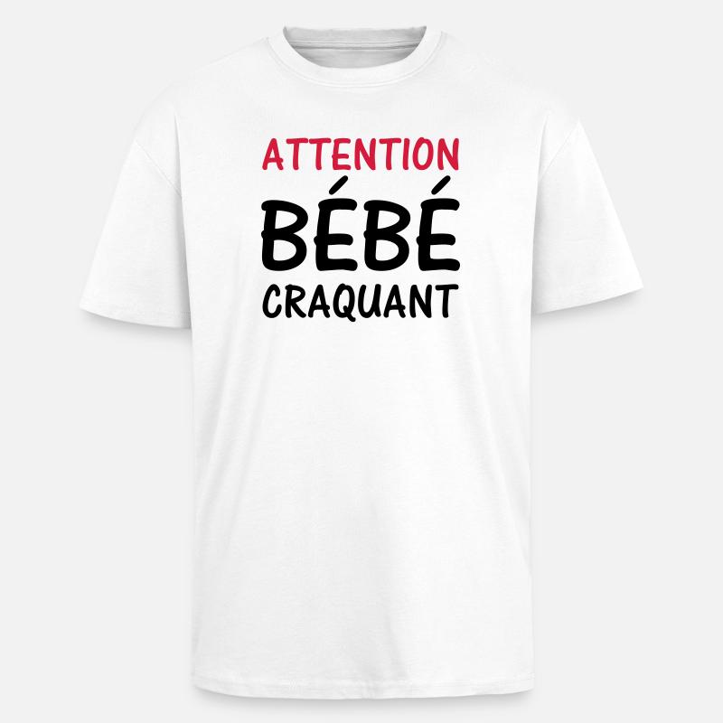 Warnung BABY süß! - Oversized Heavyweight Unisex T-Shirt - Weiß