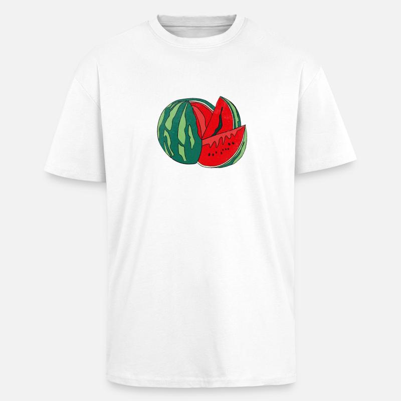 Melon Summer Fruit Delicious Fun Gift - Unisex Oversized Heavyweight T-shirt - white