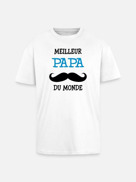 Best Dad World - Unisex Oversized Heavyweight T-shirt - white