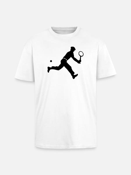 tennis retro - T-shirt unisexe oversize épais - blanc