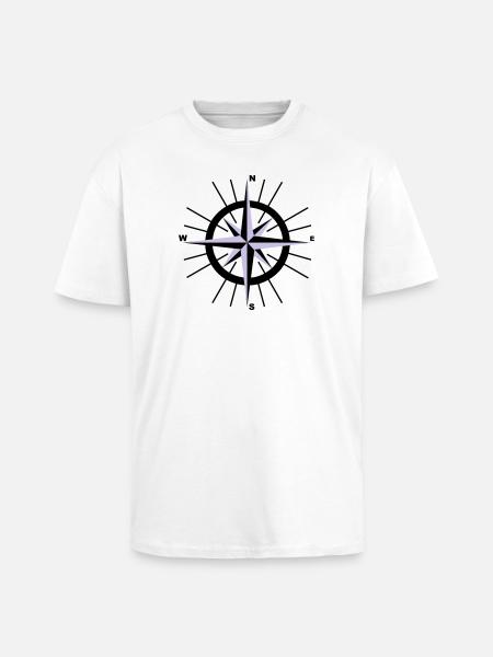 Nautical Compass - Unisex Oversized Heavyweight T-shirt - white