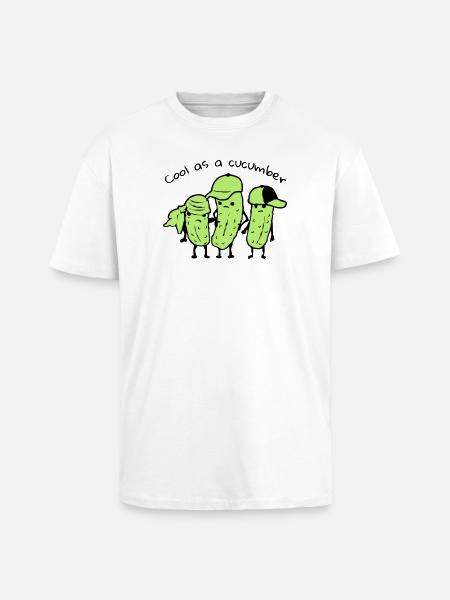 Froid comme un concombre - T-shirt unisexe oversize épais - blanc